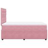 vidaXL Boxspringbett mit Matratze Rosa 120x200 cm Samt