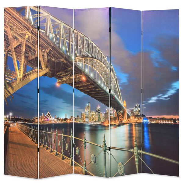 vidaXL Raumteiler klappbar 200 x 170 cm Sydney Harbour Bridge