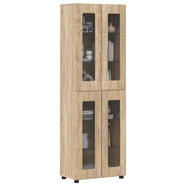 vidaXL Highboard mit Regal Sonoma-Eiche 60 x 35 x 182 cm Holzwerkstoff