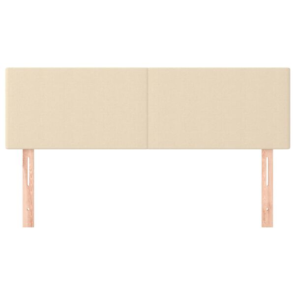vidaXL Kopfteile Creme 144x5x78/88 cm Stoff