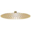 vidaXL Regenbrause Edelstahl 30 cm Rund Golden
