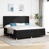 vidaXL Boxspringbett mit Matratze Schwarz 200 x 200 cm Stoff