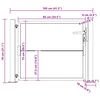 vidaXL Gartentor 100x75 cm Cortenstahl