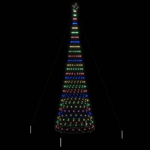 vidaXL LED-Weihnachtsbaum mit 555 LEDs Mehrfarbig 500 cm Metall