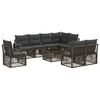 vidaXL Gartensofa-set 9 pcs Grau Poly-Rattan