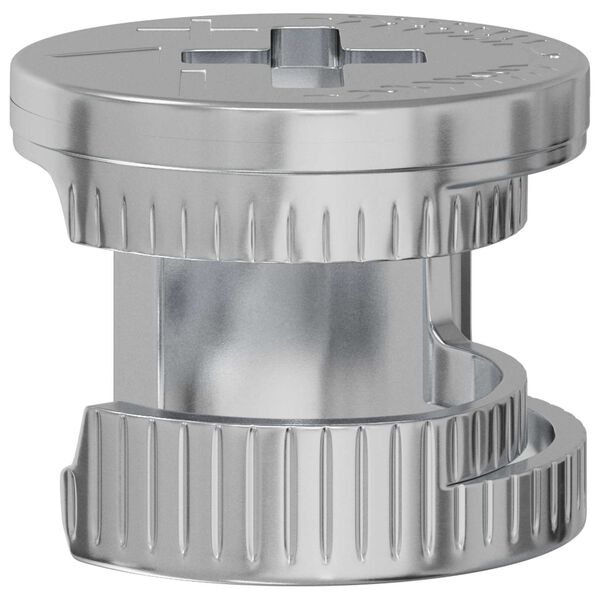 vidaXL Zapfenschloss-Muttern 12 pcs Silber 12 x 10 mm Metall