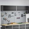vidaXL Werkzeugschrank und Pegboard Set mit Regal 6 pcs Schwarz
