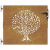 vidaXL Gartentor 85x75 cm Cortenstahl Baum-Design