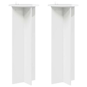 vidaXL Pflanzenst&auml;nder 2 Stk. Hochglanz Wei&szlig; &Oslash;40 x 100 cm