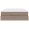 vidaXL Ottoman-Bett mit Matratze Cappuccino-Braun 140x200cm Kunstleder