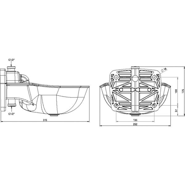 Kerbl Tr&auml;nkebecken K75 Kunststoff 221875