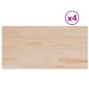 vidaXL Tischplatten 4 Stk. 100x50x2,5 cm Rechteckig Massivholz Kiefer