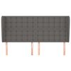 vidaXL Kopfteil mit Ohren Grau 163x23x118/128 cm Kunstleder
