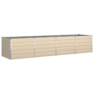 vidaXL Pflanzk&uuml;bel Elfenbein 385 x 100 x 75 cm Verzinkter Stahl