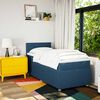 vidaXL Boxspringbett mit Matratze Blau 90x200 cm Stoff