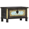 vidaXL Aufbewahrungstruhe Schwarz 80x40x45 cm Mango Massivholz