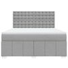 vidaXL Boxspringbett mit Matratze Hellgrau 180x200 cm Stoff