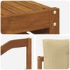 vidaXL Outdoor-Sofagarnitur 9 pcs Natur und Beige Massivholz Akazie