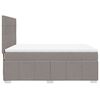 vidaXL Boxspringbett mit Matratze Taupe 140x200 cm Stoff