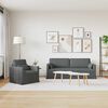 vidaXL Sofa Set 2 pcs Dunkelgrau 198 x 78 x 80 cm Stoff