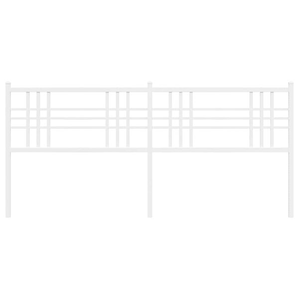 vidaXL Ersatz-Kopfteil Metall Wei&szlig; 200 cm