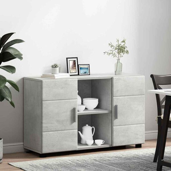 vidaXL Sideboard Beton Grau 88,5 x 30,5 x 55,5 cm Holzwerkstoff