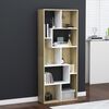 vidaXL B&uuml;cherregal Wei&szlig; und Sonoma-Eiche 67x24x161 cm Holzwerkstoff