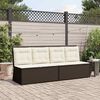 vidaXL Gartenbank mit Kissen Braun Poly Rattan