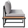 vidaXL Garten-Sofa mit Kissen Hellgrau 200,5 x 70 x 85,5 cm Stahl