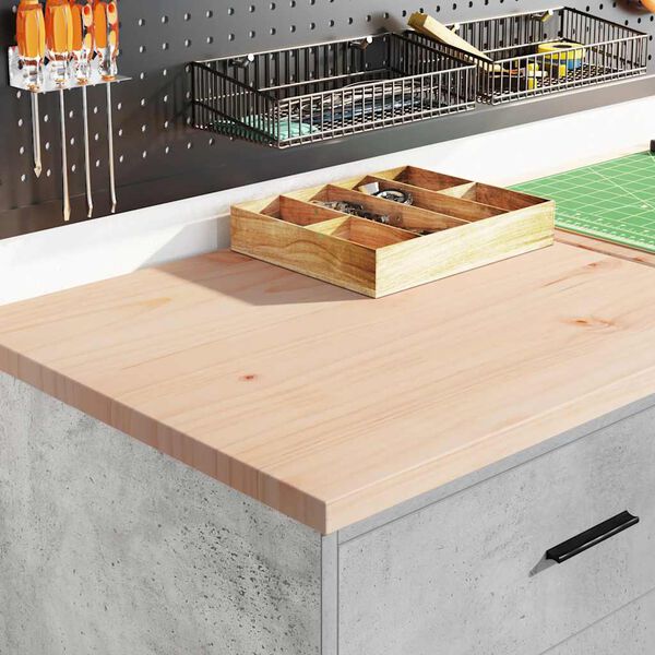 vidaXL Garagen-Aufbewahrungsschrank Betongrau Massivholz Kiefer