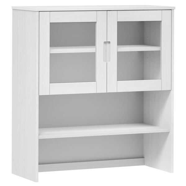 vidaXL Highboard-Oberteil MOLDE Wei&szlig; 90x35x100 cm Massivholz Kiefer