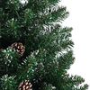 vidaXL Schlanker Weihnachtsbaum mit 150 LEDs mit St&auml;nder Gr&uuml;n 150 cm