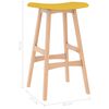 vidaXL Barhocker 2 Stk. Senfgelb Stoff