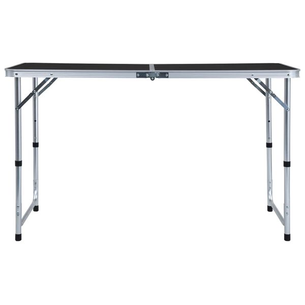 vidaXL Campingtisch Klappbar Grau Aluminium 120x60 cm