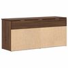 vidaXL Schuhbank Braun Eichen-Optik 102x30,5x45 cm Holzwerkstoff