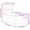 vidaXL Boxspringbett mit Matratze Dunkelgrau 100 x 200 cm Stoff