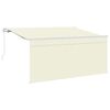 vidaXL Ausziehbare Markise Creme 300 x 200 cm Polyester und Aluminium