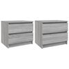 vidaXL Nachttische 2 Stk. Grau Sonoma 50x39x43,5 cm Holzwerkstoff