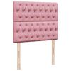 vidaXL Boxspringbett mit Matratze Rosa 120x190 cm Samt