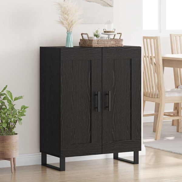 vidaXL Sideboard Schwarz Eichen-Optik 69,5 x 34 x 90 cm