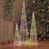 vidaXL Weihnachtsbaum 3 pcs Mehrfarbig 20 x 20 x 80 cm Acryl