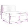 vidaXL Boxspringbett mit Matratze Schwarz 180x200 cm Stoff