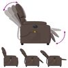 vidaXL Massagesessel Elektrisch Braun Kunstleder