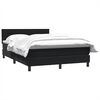 vidaXL Boxspringbett mit Matratze Schwarz 160x210 cm Samt