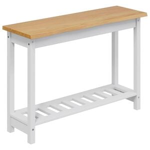 VidaXL Konsolentisch EKAI Wei&szlig; 112 x 35 x 76 cm Massives Kiefernholz