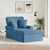 vidaXL Chaise Lounge mit Rock Blau 91 x 157 x 91 cm Rippenstoff
