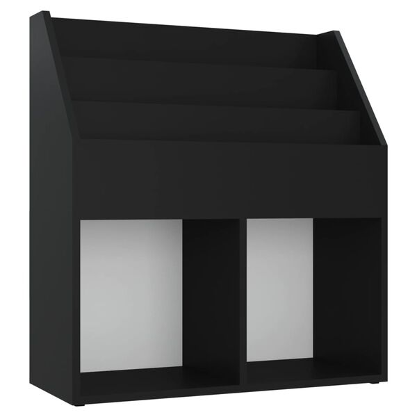 vidaXL Kinder-B&uuml;cherregal Schwarz 71x30x78,5 cm Holzwerkstoff