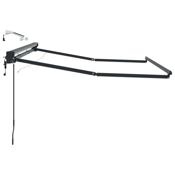 vidaXL Elektrische Markisenrahmen mit LEDs Anthrazit 3 x 2 m Aluminium