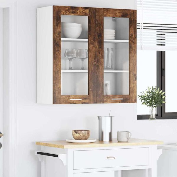 vidaXL H&auml;ngeschrank Ger&auml;ucherte Eiche 80 x 31 x 80 cm Holzwerkstoff