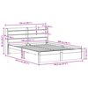 vidaXL Bettrahmen mit Kopfteil 2 pcs Wachsbraun Massivholz Kiefer